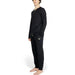 Man in black long-sleeved top and sweatpants from Emporio Armani Underwear