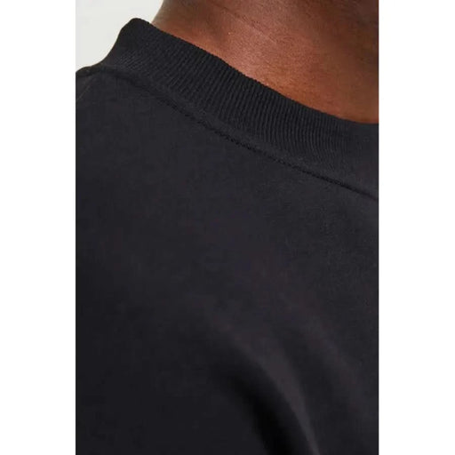 Jack & Jones men sweatshirts - man in urban style black sweater, city fashion