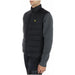 Lyle & Scott Men Gilet - Man in black vest and grey shirt, Scott Lyle product