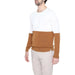 Man in a stylish brown and white sweater from Liu Jo Men Knitwear collection