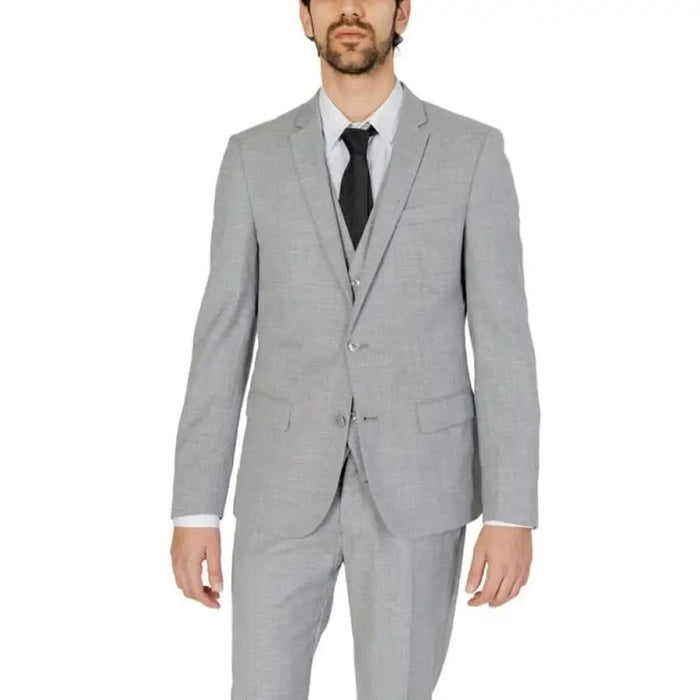 Antony Morato men blazer for spring summer, man in grey suit