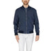 Man modeling Antony Morato men jacket in navy bomber style