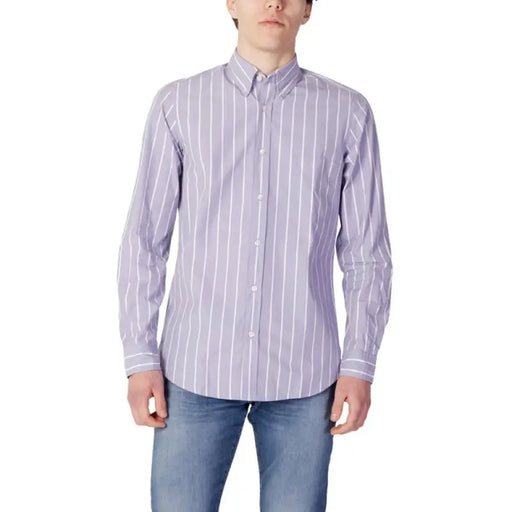 Boss - Men Shirt - liliac / S - Clothing Shirts