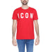 Man wearing Icon Icon Men T-Shirt with ’CON’ text