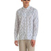 Man modeling Antony Morato men shirt in white with patterns for Spring/Summer