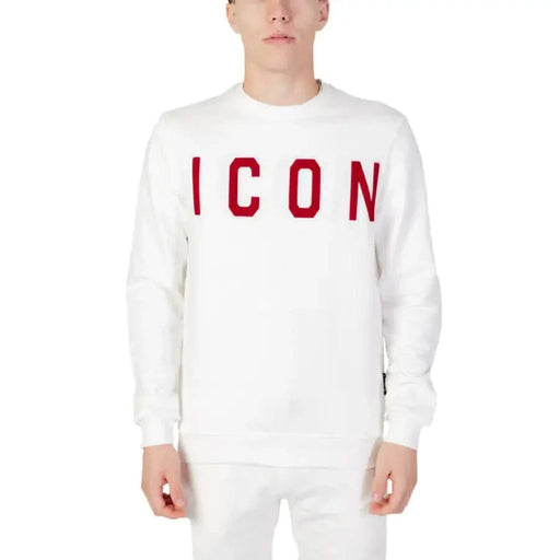 Man in Icon sweatshirt showcasing urban city style fashion