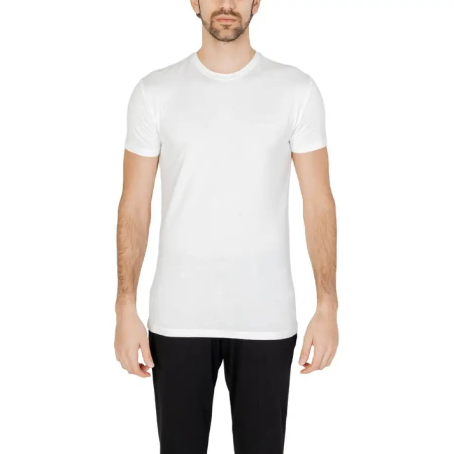
                      
                        Antony Morato men t-shirt for spring summer, man in white tee
                      
                    
