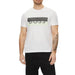 Urban style Boss Men T-Shirt: man in white tee with black and green logo