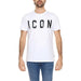 Man modeling Icon Icon Men T-Shirt with ’icon’ print