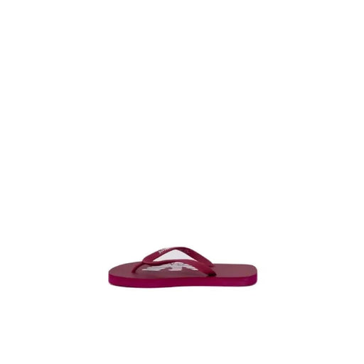 Maroon flip-flop sandal with a white logo on the strap - Emporio Armani Underwear Slippers