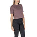 Mauve cropped t-shirt with black skinny jeans from Calvin Klein Sport for women