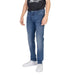 Medium-wash straight-leg denim jeans with five-pocket design by Boss Men Jeans