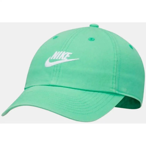 Mint green Nike baseball cap featuring a white logo in the Nike Men Cap collection