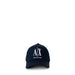 Navy blue Armani Exchange baseball cap with A|X logo and embroidered text