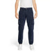 Gas - Gas Men Trousers Navy blue cargo pants with side pockets and elastic cuffs