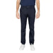 Armani Exchange Men Trousers in navy blue chinos worn with white sneakers