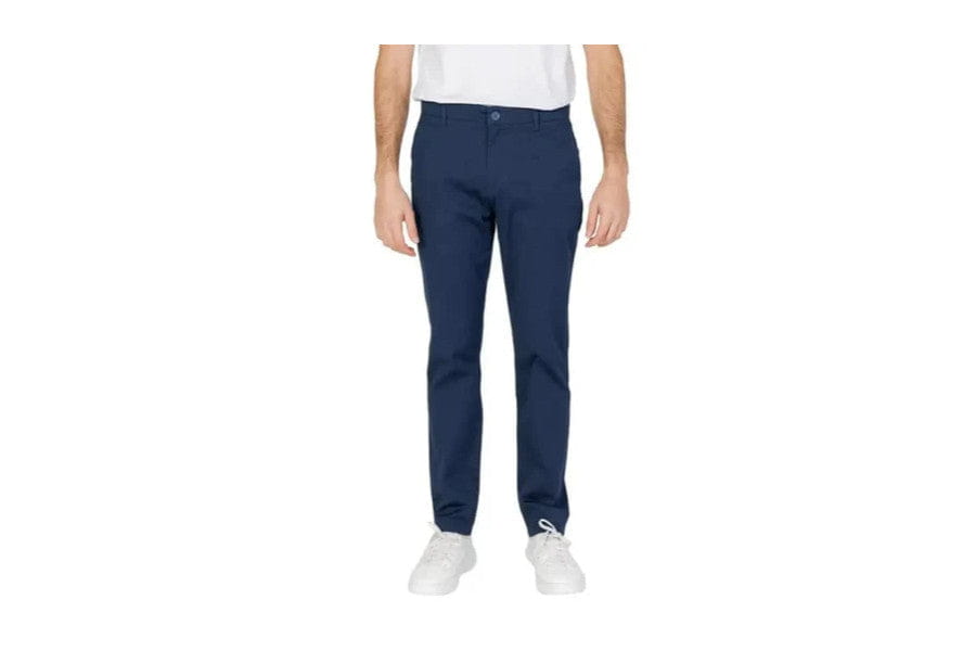 Navy blue dress pants for minimalist outfits in stylish apparel and accessories.