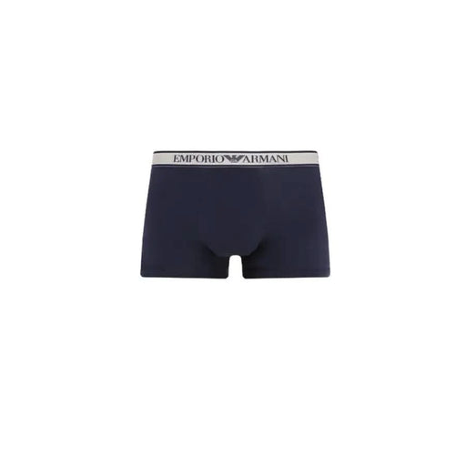 Navy blue Emporio Armani men’s boxer briefs with branded waistband - Emporio Armani Underwear