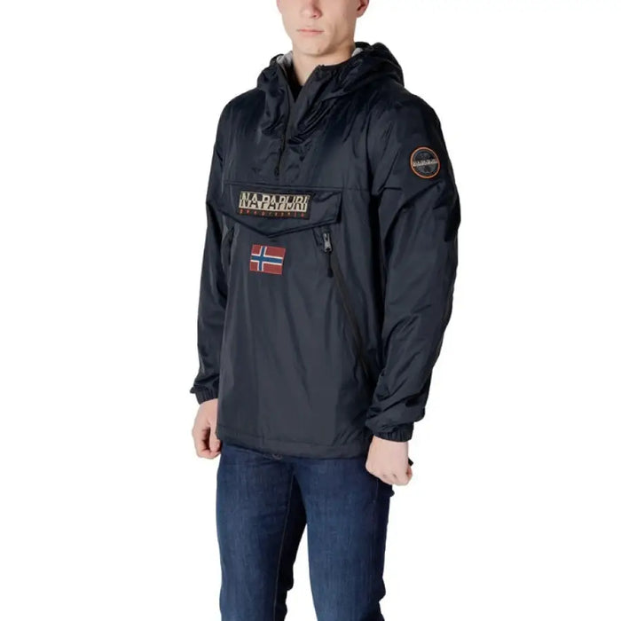 Navy Blue Hooded Anorak showcasing modern design and functional outdoor style