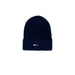 Navy blue knit beanie with flag patch from Tommy Hilfiger Jeans Women Cap Collection