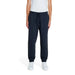 Navy blue patterned jogger pants with elastic cuffs from Armani Exchange Men Trousers collection