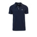 Navy blue polo shirt with white trim and logo from Armani Exchange Men Polo