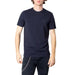 Navy blue short-sleeved Armani Exchange Men T-Shirt with subtle chest logo