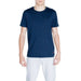 Navy blue short-sleeved t-shirt worn with white pants Peuterey Men T-Shirt