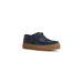 Navy blue suede Clarks Men Moccassin with thick gum rubber sole for stylish comfort