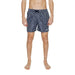 Navy blue swim shorts with white geometric pattern from Nike Swim Men Swimwear