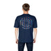 Navy blue Ea7 men’s t-shirt with a colorful circular design on the back