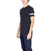 Navy blue Emporio Armani Men T-Shirt with white stripe detail on sleeve