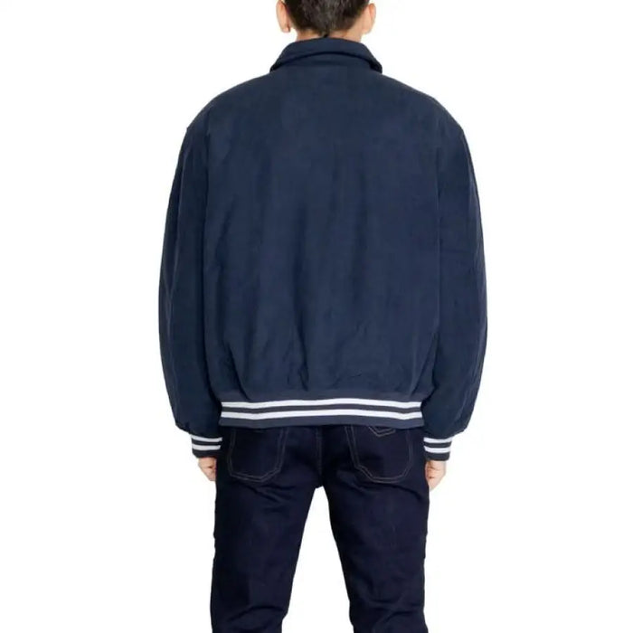 Navy blue varsity jacket with white ribbed waist from Tommy Hilfiger Jeans for men