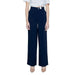 Navy blue wide-leg high-waist trousers from Street One - Street One Women Trousers