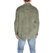 Back view of Olive green corduroy shirt over blue jeans - Tommy Hilfiger Men Shirt