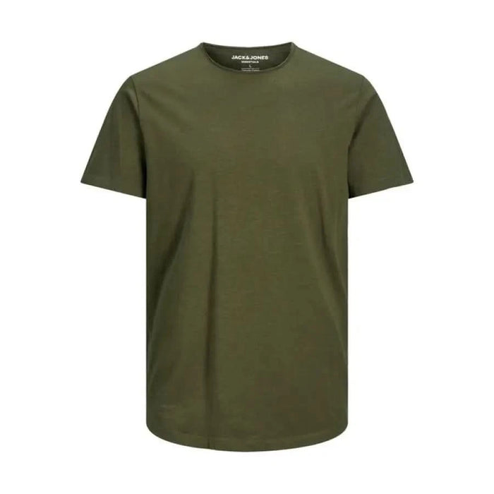 Olive green crew neck t-shirt from Jack & Jones Men T-Shirt collection