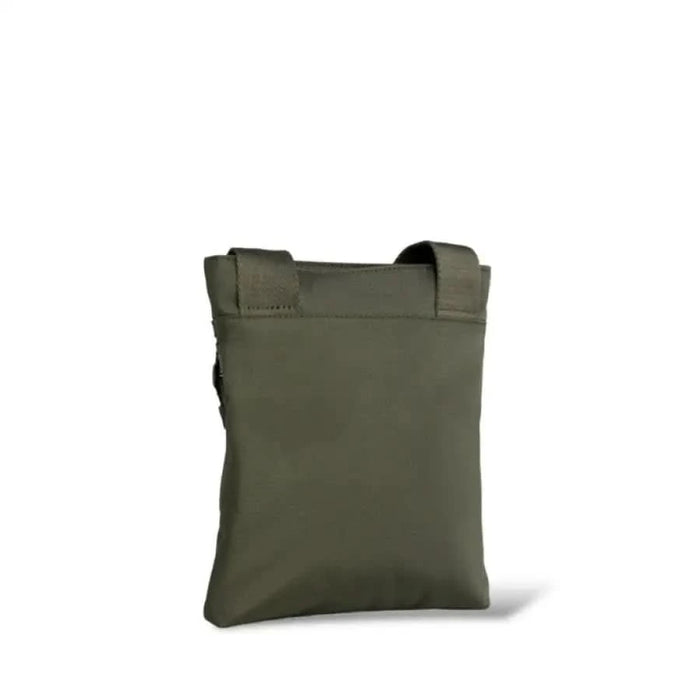 Olive green Calvin Klein men’s messenger bag with shoulder strap and flat design