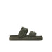 Olive green Calvin Klein Jeans men sandals with wide straps and chunky platform sole