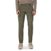 Olive Green Slim-fit Chino Pants with Pockets and Belt Loops Borghese Men Trousers