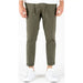 Lyle & Scott Men Trousers olive green tapered pants with drawstring waist and white sneakers