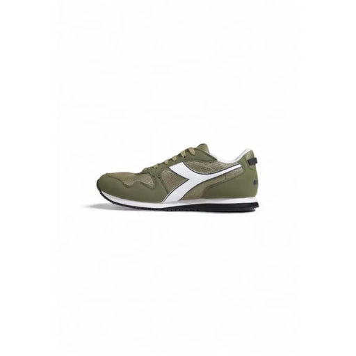 Olive green and white Diadora Men Sneakers featuring a classic retro design