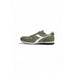 Olive green and white Diadora Men Sneakers featuring a classic retro design