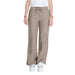 Pair of loose-fitting beige linen pants with drawstring waist - Jacqueline De Yong Trousers