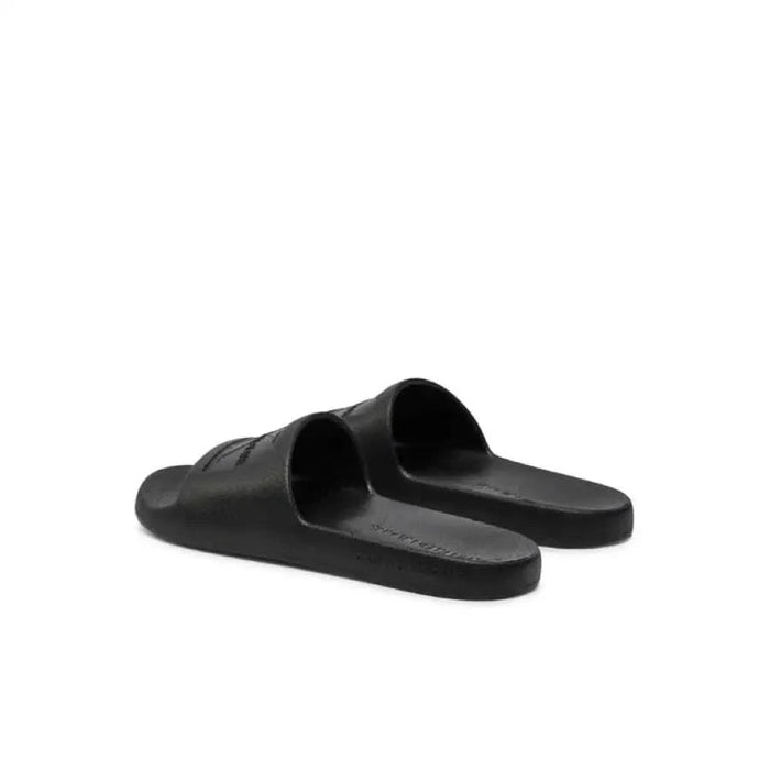 Calvin Klein Jeans Women’s Black Rubber Slide Sandals