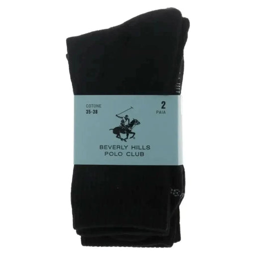 Black socks with blue packaging label from Beverly Hills Polo Club Men Underwear