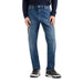 Pair of blue straight-leg denim jeans from Armani Exchange for men