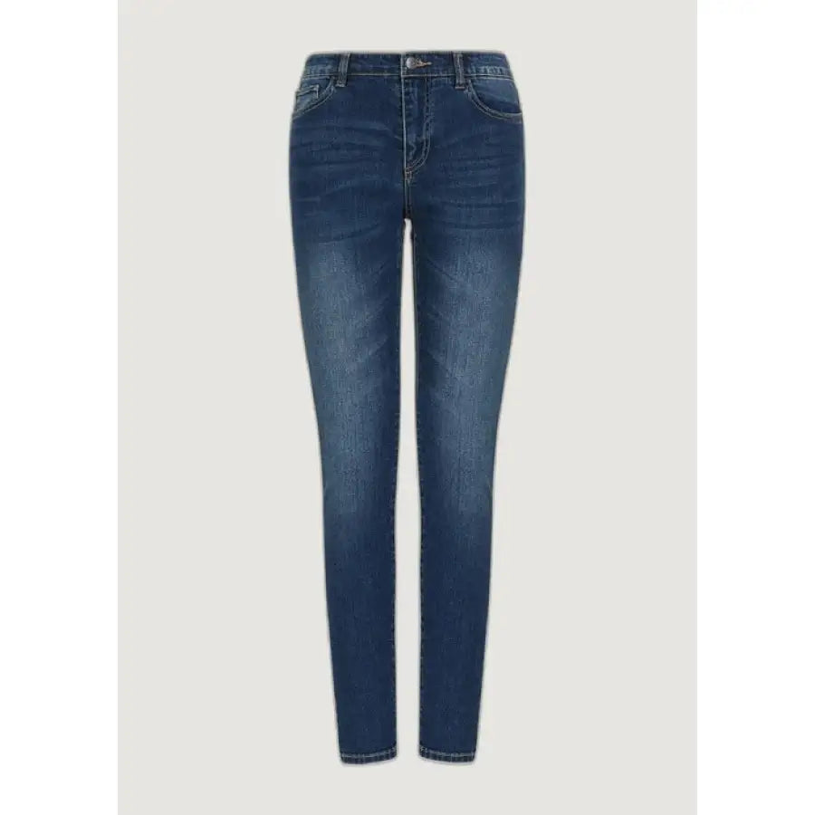 Armani Exchange Women Jeans - Blue Denim Straight Leg Cut