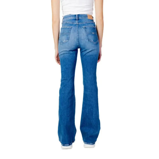 Tommy Hilfiger Women’s Blue Flared Denim Jeans worn by person