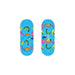 Bright blue no-show socks with colorful fruit patterns from Happy Socks Women Underwear