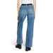 Light blue wide-leg jeans with black belt from Desigual Women Jeans collection